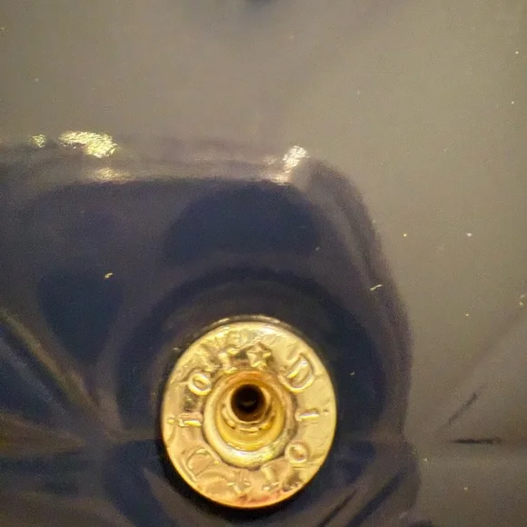 SOLD 🎉 Christian Lady Dior Navy Patent Leather Cannage Rendezvous Wallet Chain - Picture 11 of 13